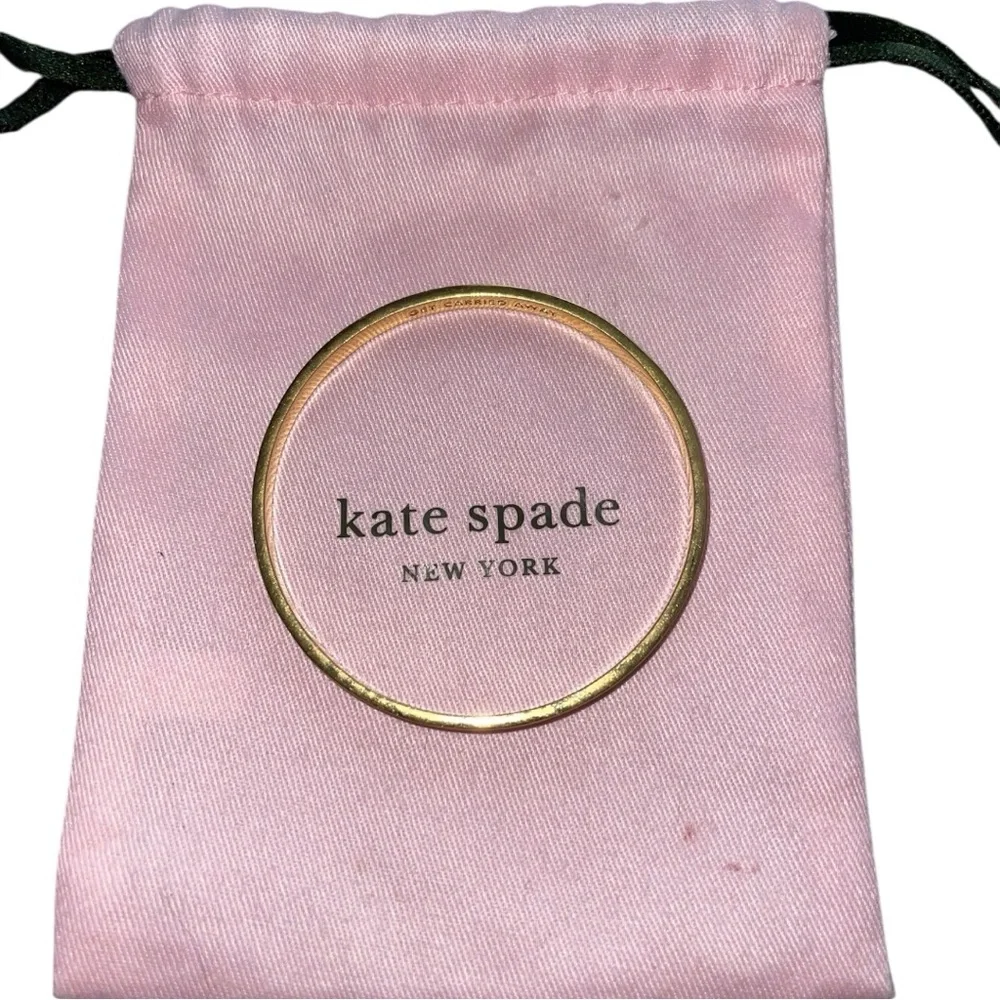 Kate Spade New York Women’s Idiom Bracelet - Get Carried Away - White & Gold - Picture 4 of 11